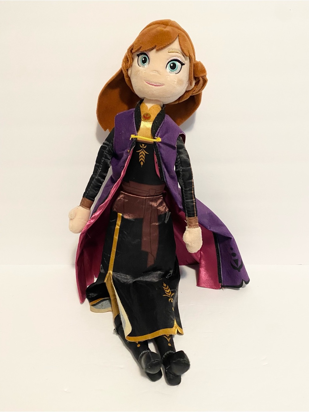 Disney Frozen 2 Queen Anna Soft Plush Doll Princess Purple Black Dress 190 Toy